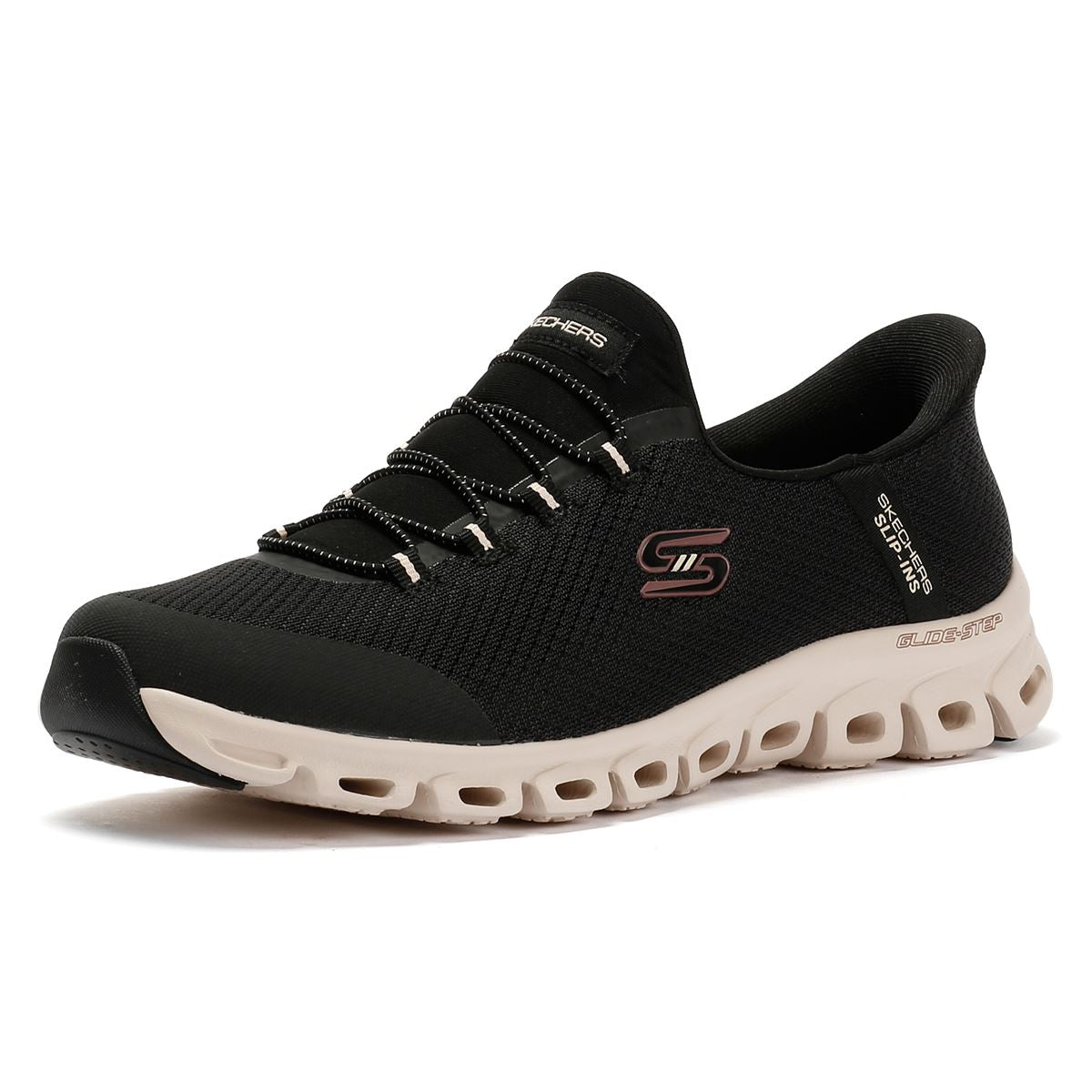 Skechers Slip-Ins Glide Step Vibey Baskets Noires En Mesh Pour Femmes