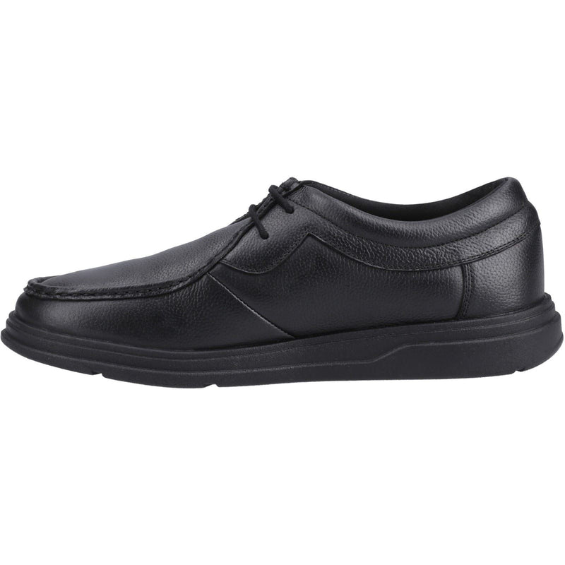 Hush Puppies Ronan Mocc Chaussures De Mocassins Noirs Pour Garçons En Cuir