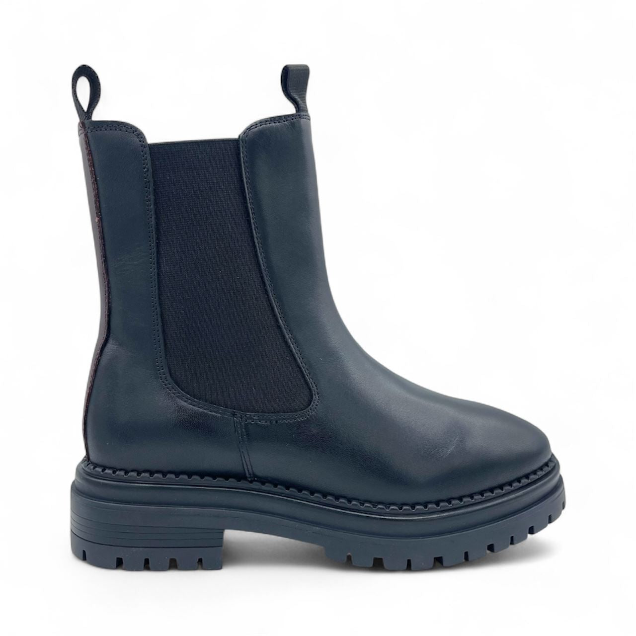 Osprey London The Hampton Chelsea Bottes Noires En Cuir Pour Femmes