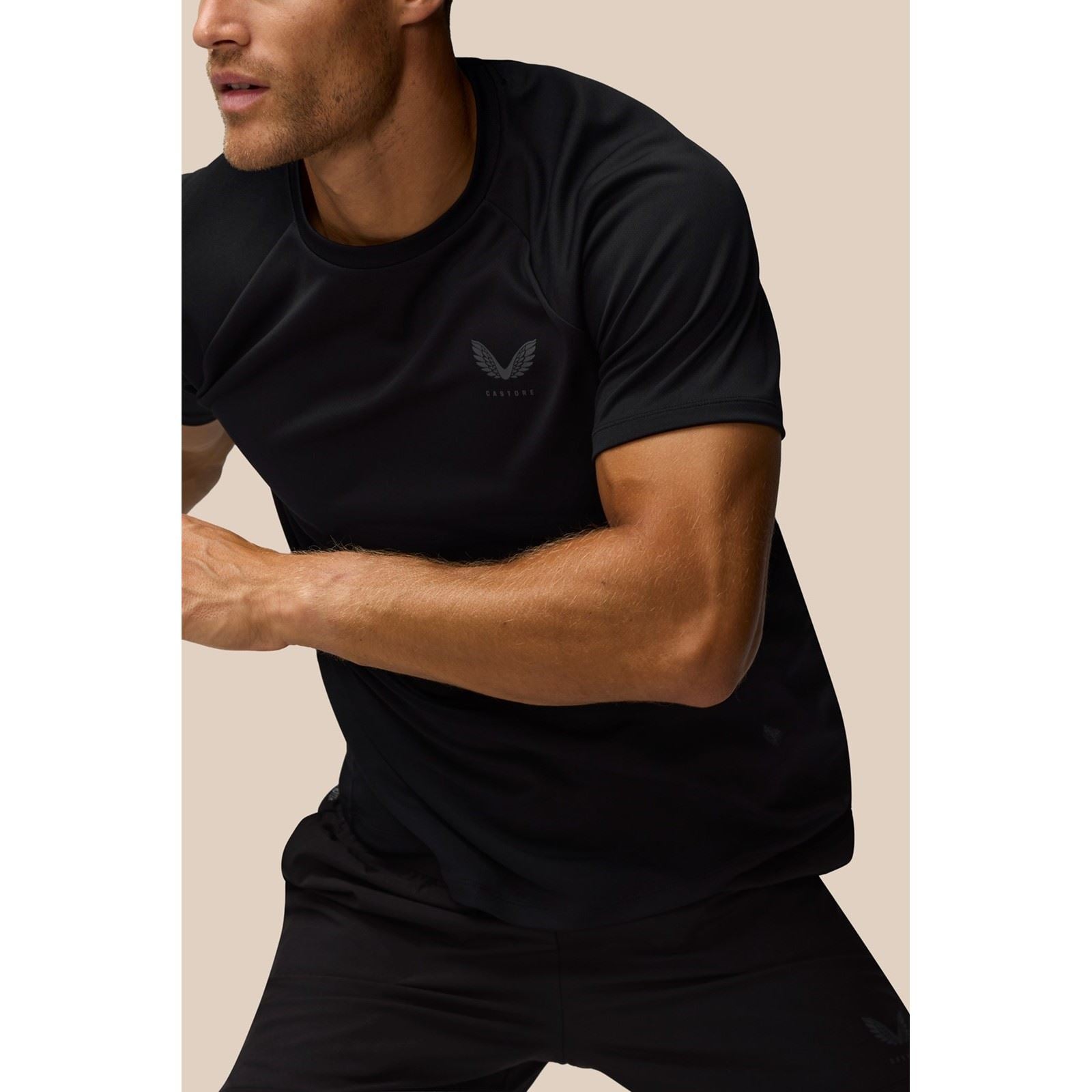 Castore Adapt Training T-Shirt T-Shirts De Sport Actifs Pour Hommes En Polyester Noir