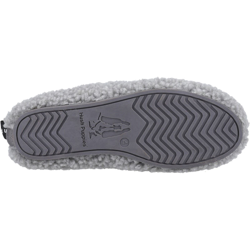 Hush Puppies Emily Chaussons Gris En Fausse Fourrure Pour Femmes