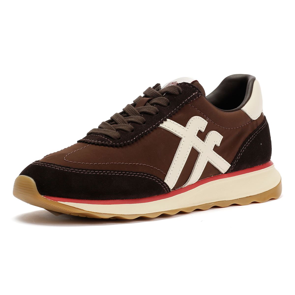 FitFlop Retro-Q FF Baskets Brunes En Nylon Pour Femmes