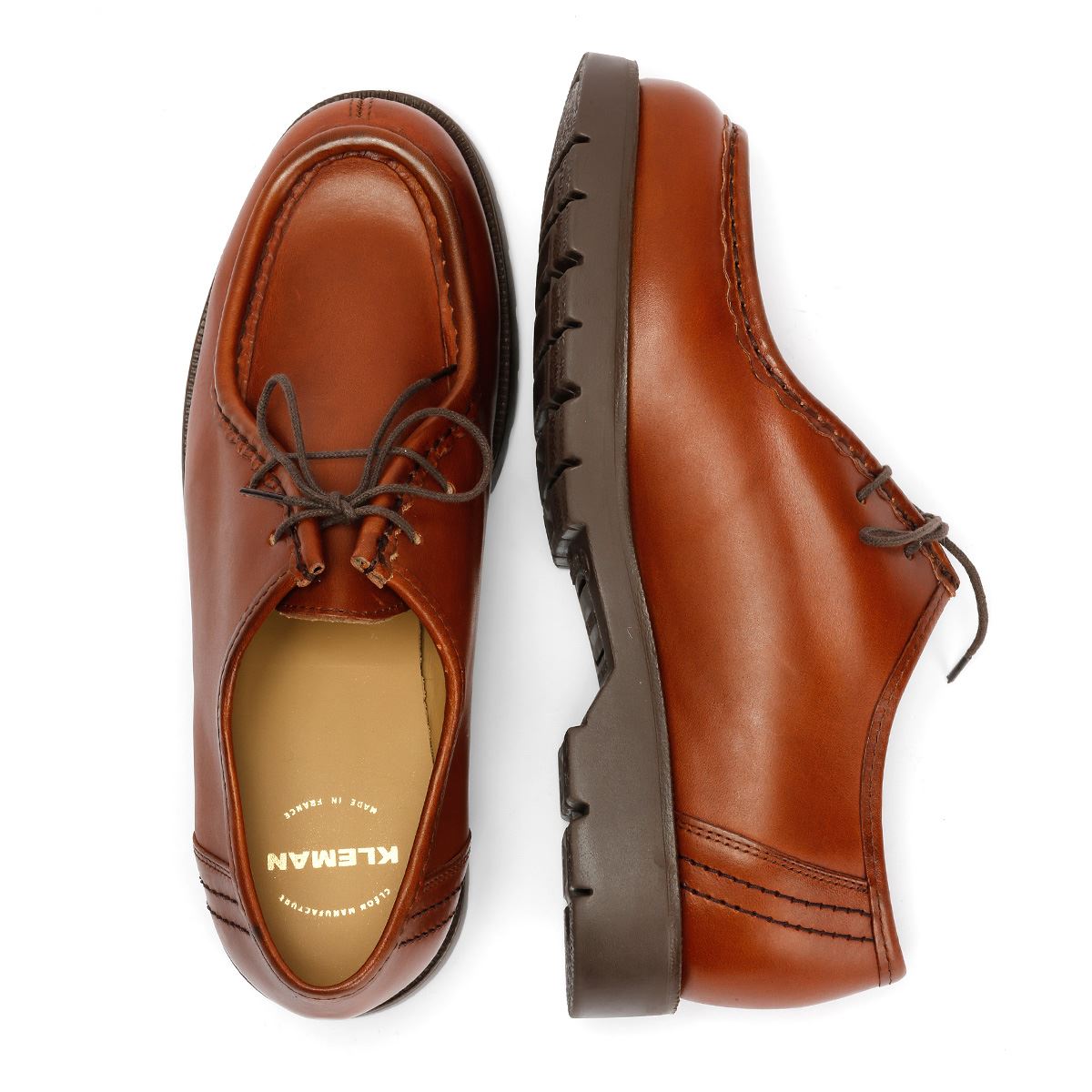 Kleman Padror TH Chaussures en cuir pour hommes couleur cognac