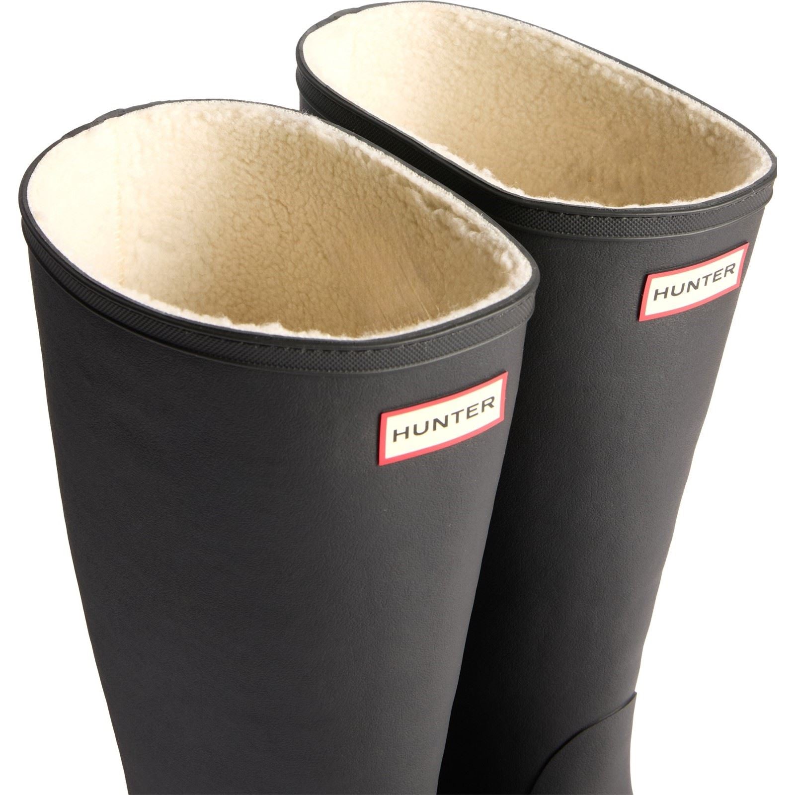 Hunter Downpour Tall Insulated Bottes De Pluie Noires En Caoutchouc Pour Hommes