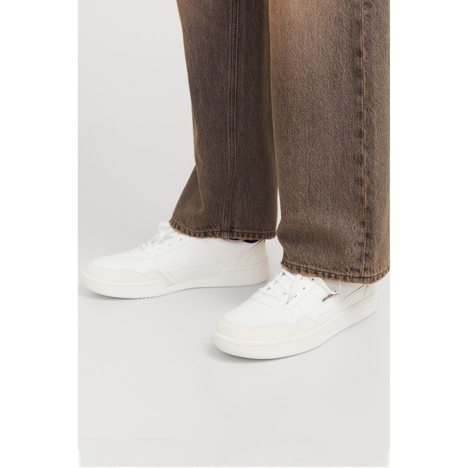 Jack & Jones Bounce Chaussures De Sport Blanches/Marines Pour Homme En Polyuréthane
