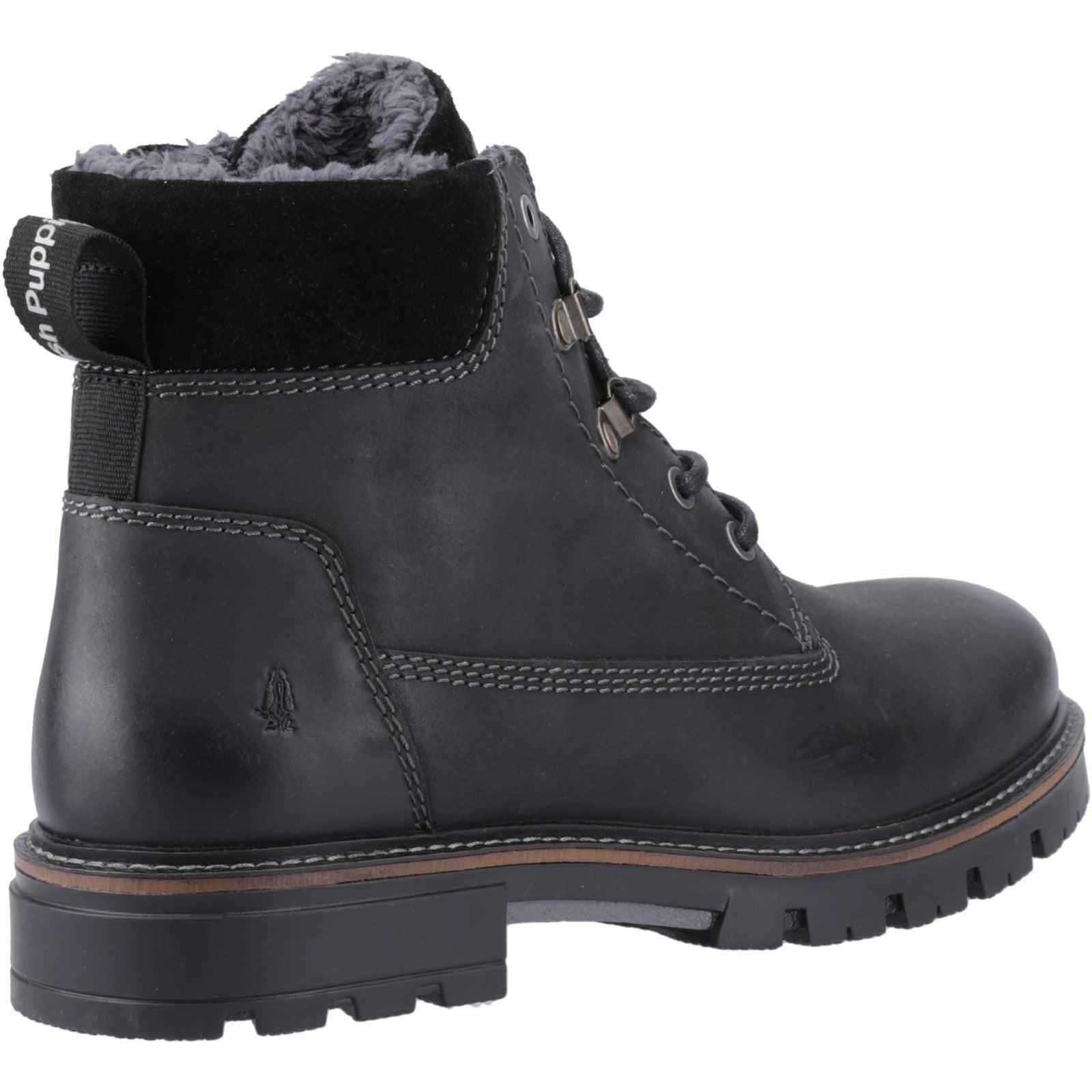 Hush Puppies Pier Bottes Noires Pour Hommes En Cuir À La Cheville