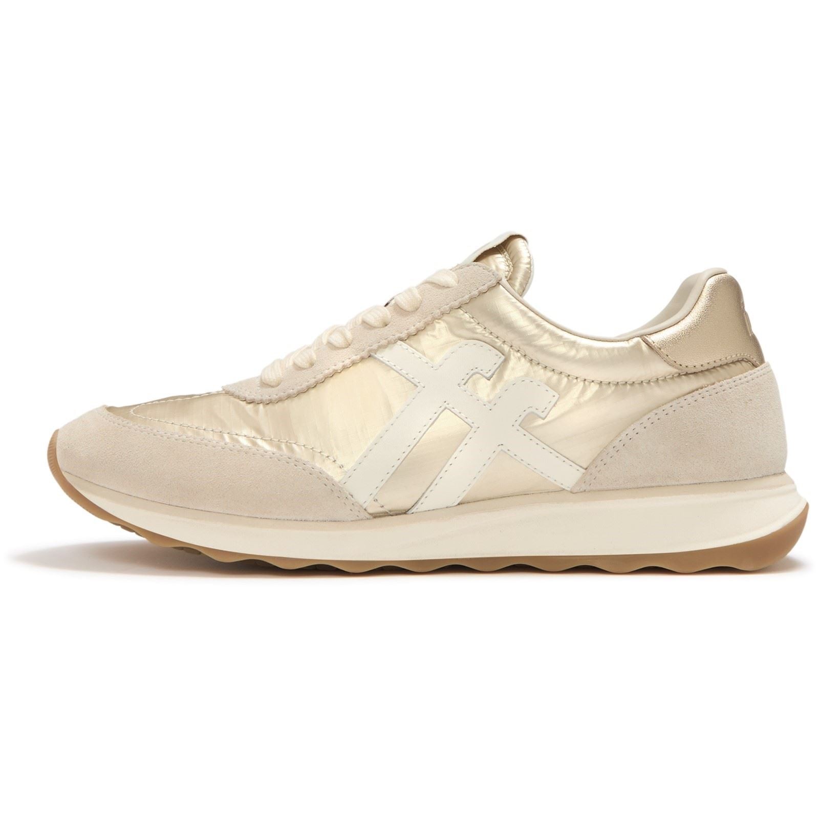 Fitflop Retro-Q FF Baskets Platino En Nylon Pour Femmes