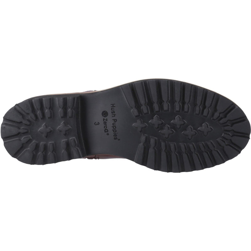 Hush Puppies Grace Zip Bottes En Daim Bordeaux Pour Femmes