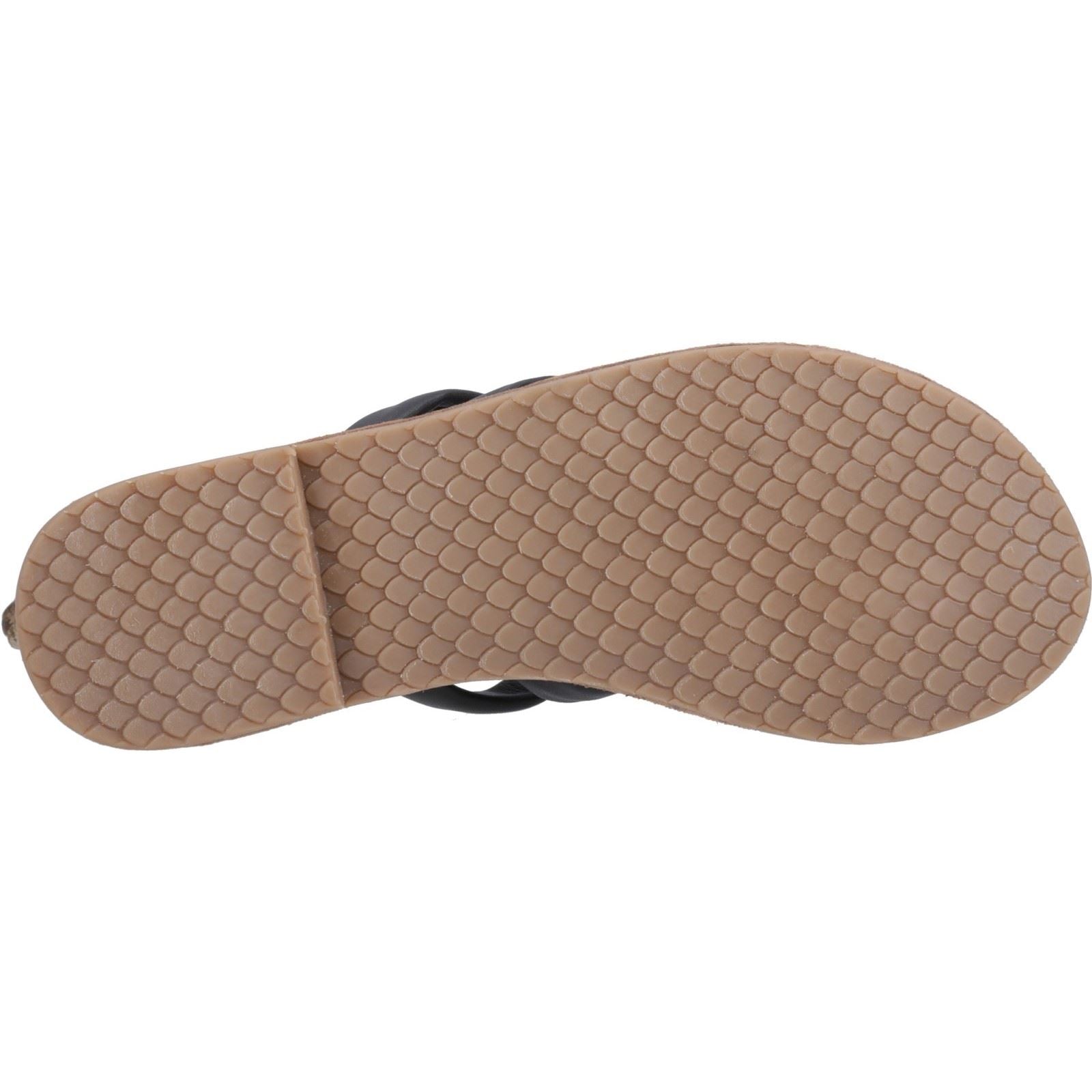 Hush Puppies Hope Sandales Noires Pour Femmes En Cuir