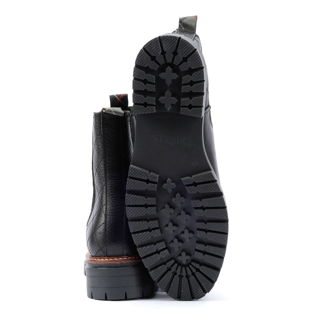 Barbour Evie Bottes Noires En Cuir Pour Femmes