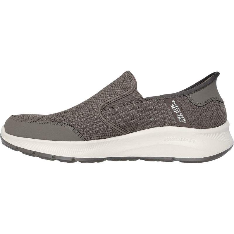 Skechers Equalizer 5.0 Drayze Sneakers Pour Hommes En Polyester De Couleur Taupe