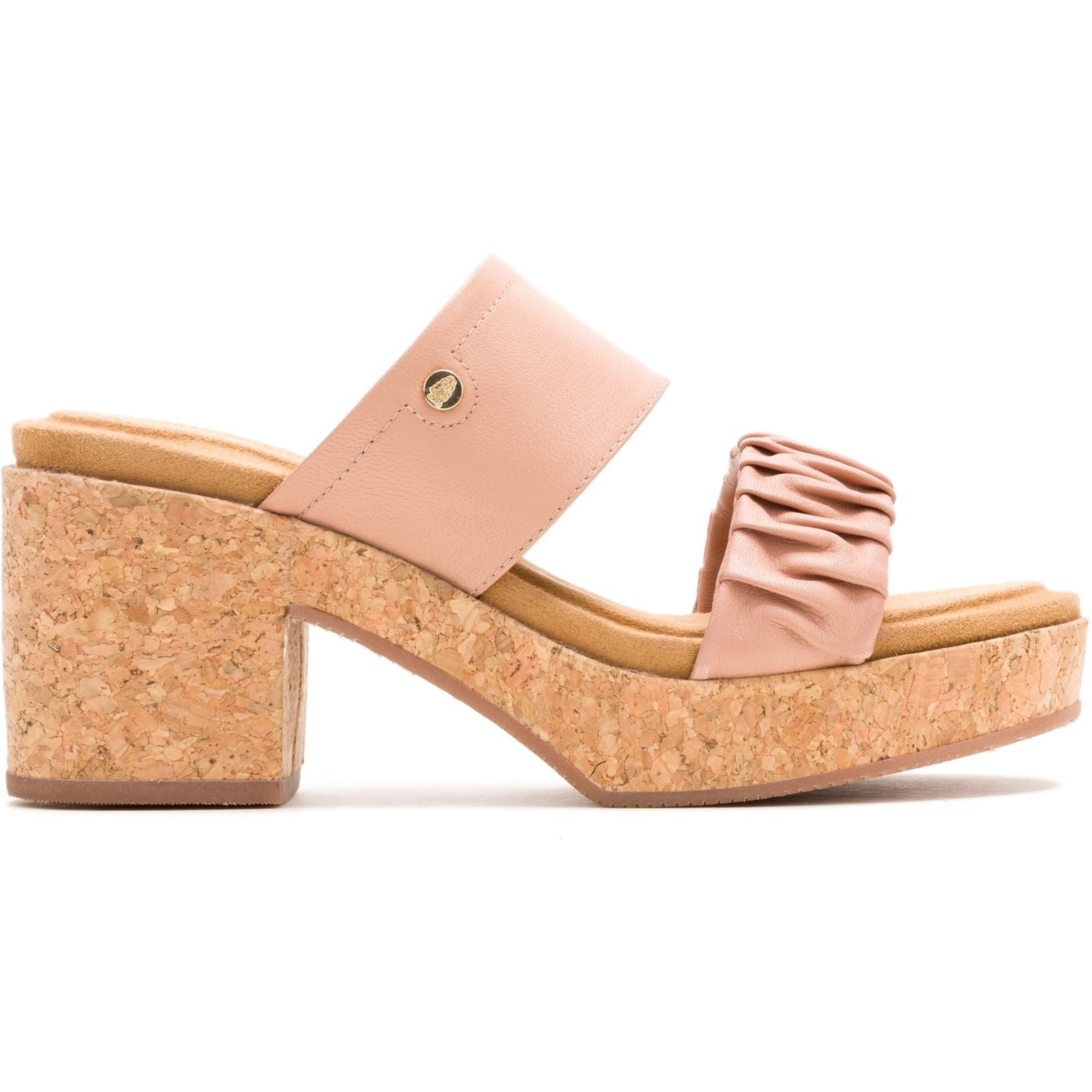 Hush Puppies Poppy Sandales En Cuir Pour Femme Couleur Crème Café