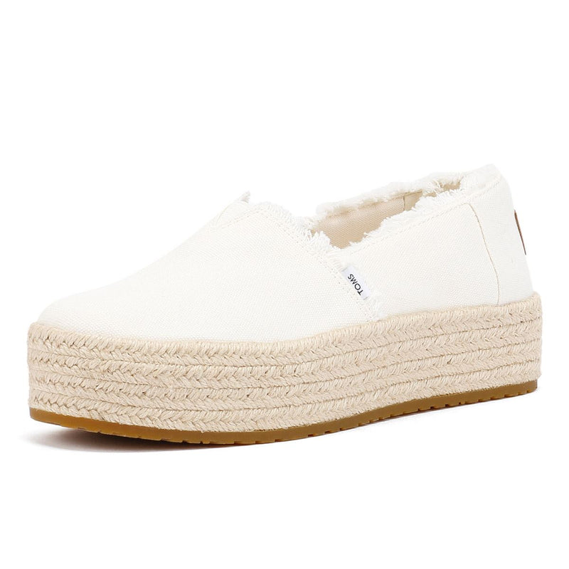 TOMS Valencia Espadrilles Blanches Pour Femme En Toile