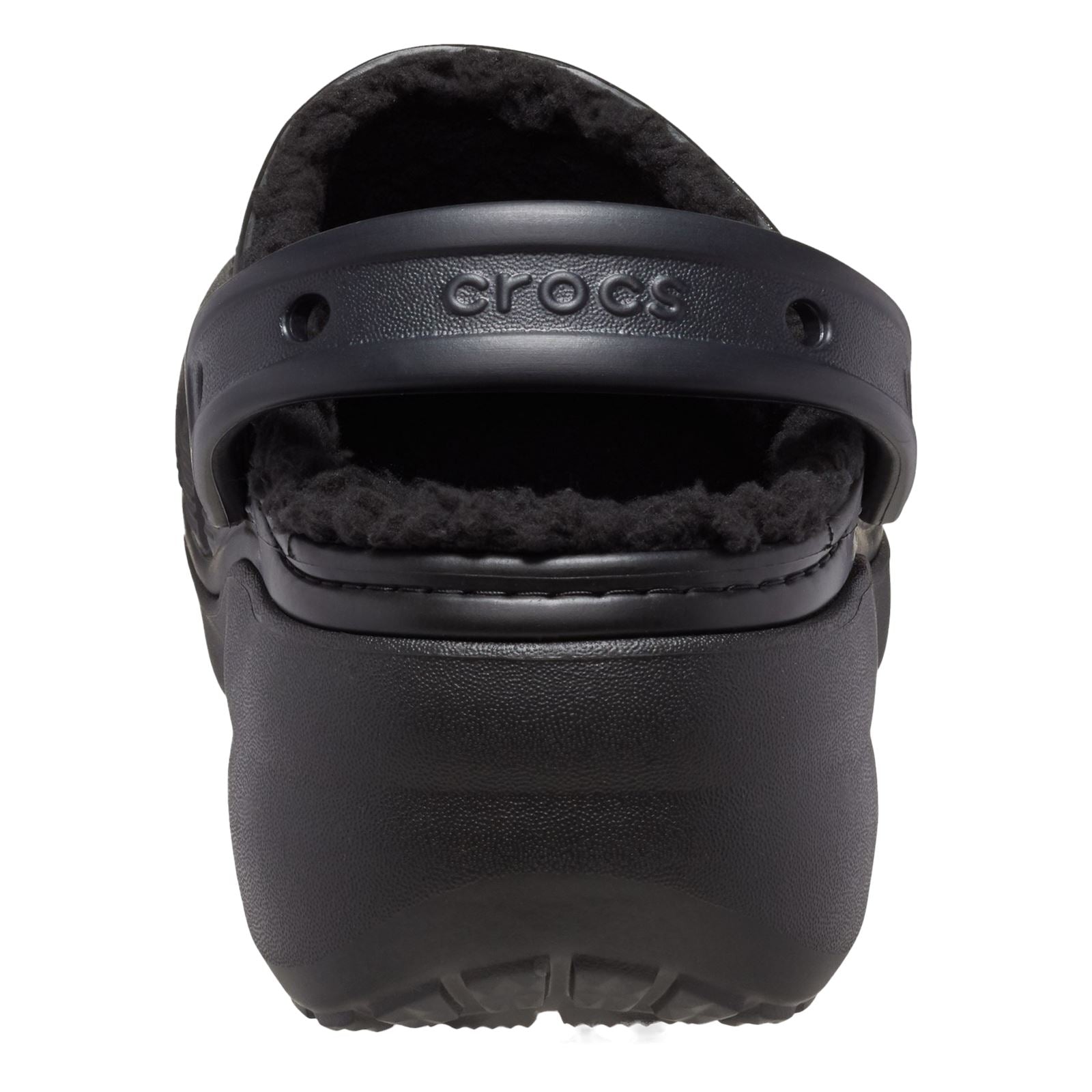 Crocs Classic Platform Lined Sabots Noirs pour Femmes en Thermoplastique