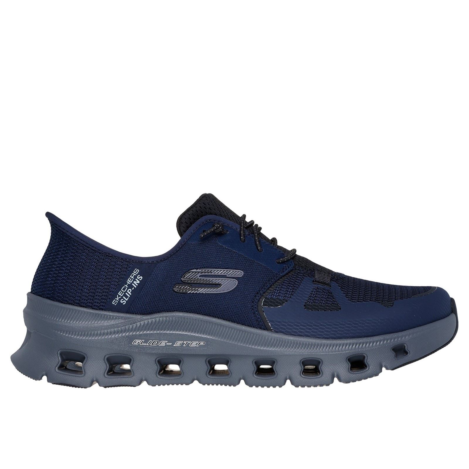 Skechers Glide-Step Pro Sneakers Homme En Textile Bleu Marine/Anthracite