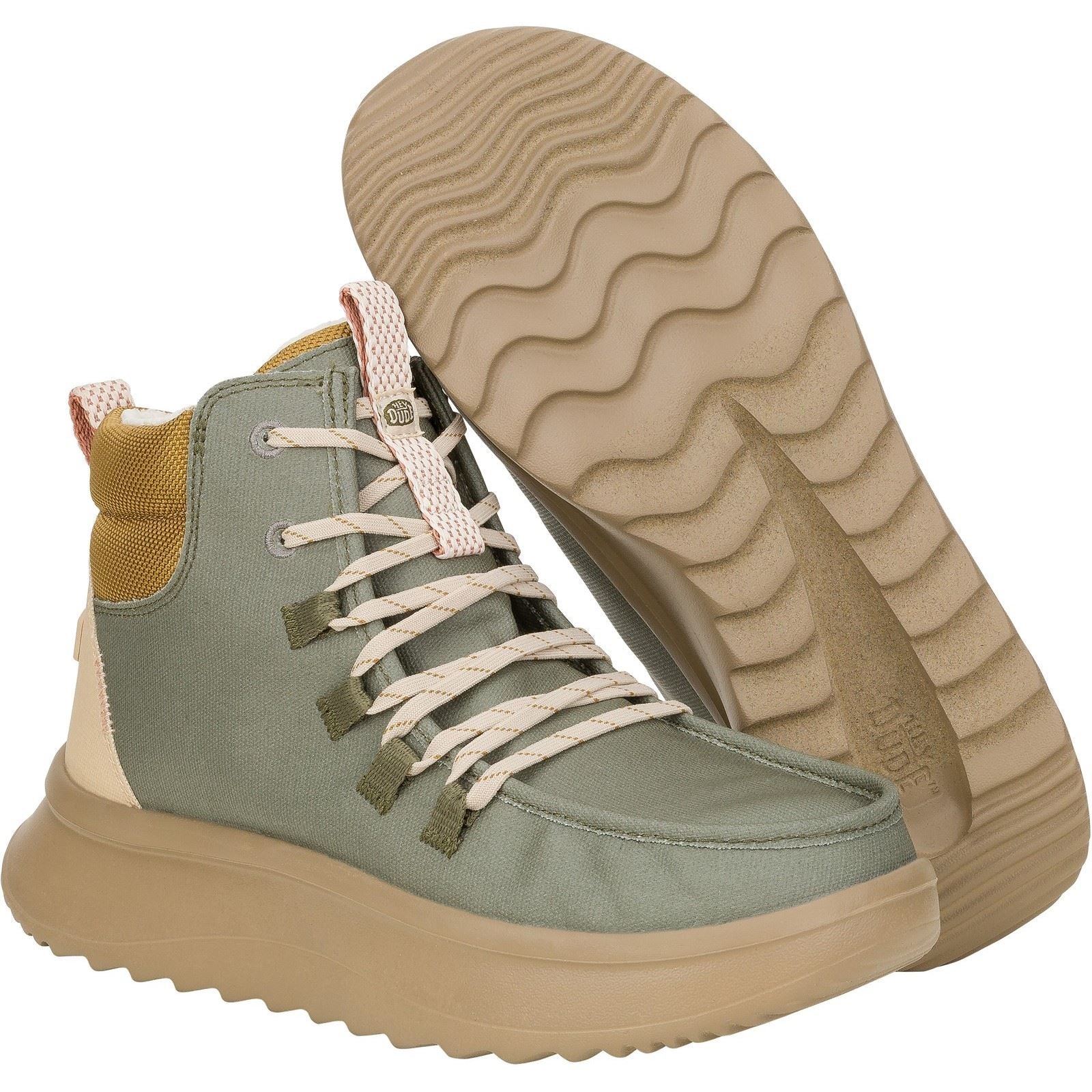 HEYDUDE Wendy Peak Apres Bottes Olives Pour Femmes