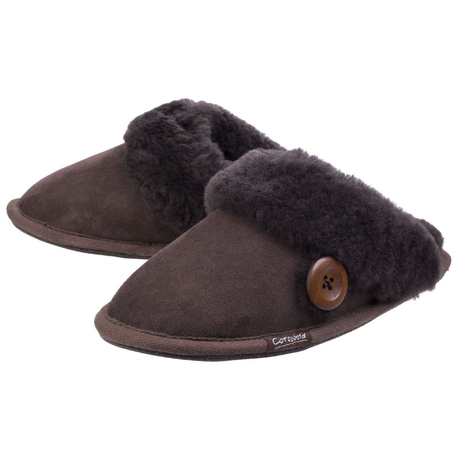 Cotswold Lechlade Mules En Cuir Pour Femmes De Couleur Chocolat