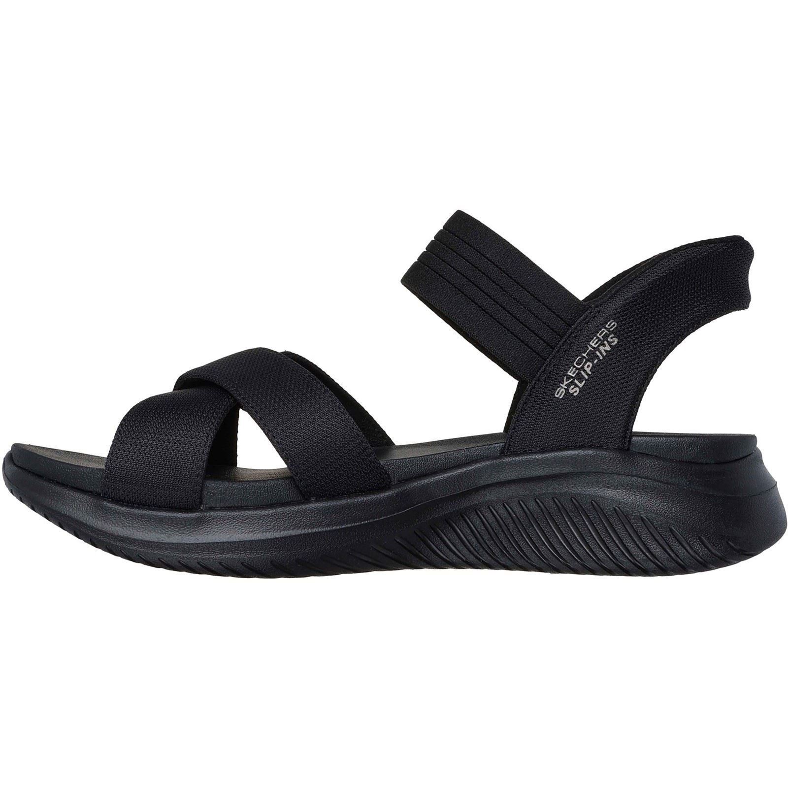 Skechers Ultra Flex 3.0 - Never Better Sandales Noires En Textile Pour Femmes