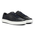 Ben Sherman Ace Cupsole Chaussures De Sport En Cuir Pour Hommes Bleues