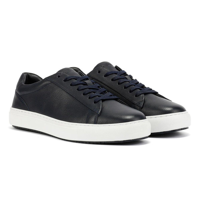 Ben Sherman Ace Cupsole Chaussures De Sport En Cuir Pour Hommes Bleues