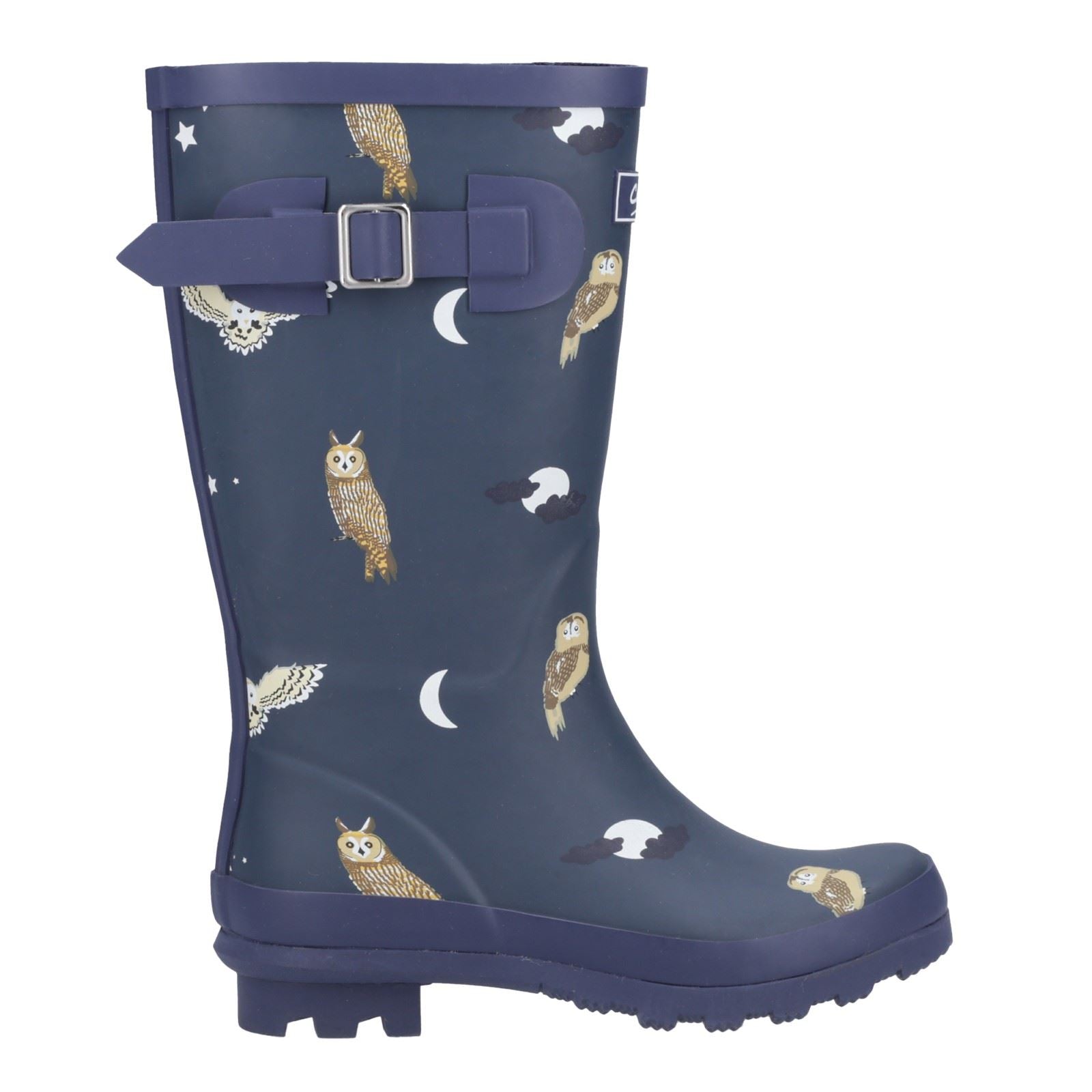 Cotswold Woodland JNR Bottes De Pluie En Caoutchouc Pour Filles Owls Wellington