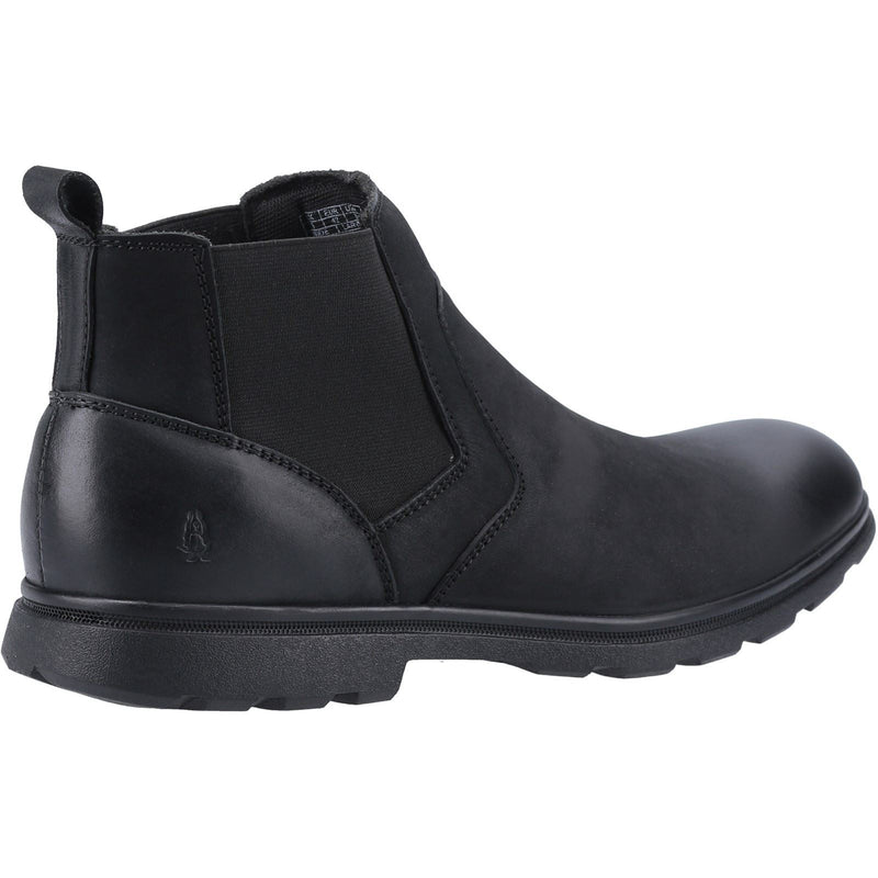 Hush Puppies Tyrone Bottes Noires En Cuir Pour Hommes