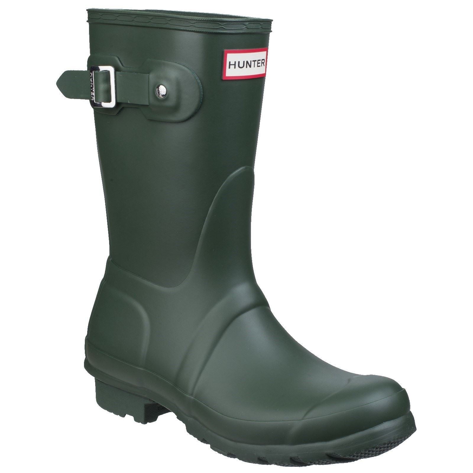 Hunter Original Short Bottes De Pluie En Caoutchouc Pour Femmes De Couleur Verte