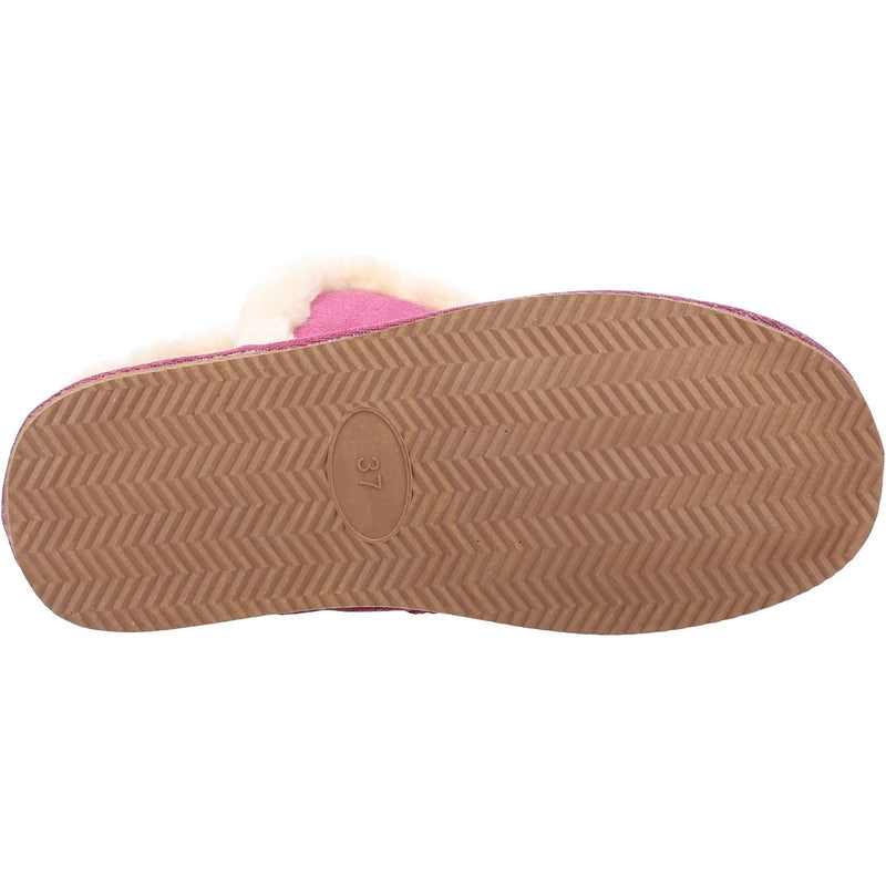 Hush Puppies Ashleigh Chaussons Roses Pour Femmes En Fausse Fourrure