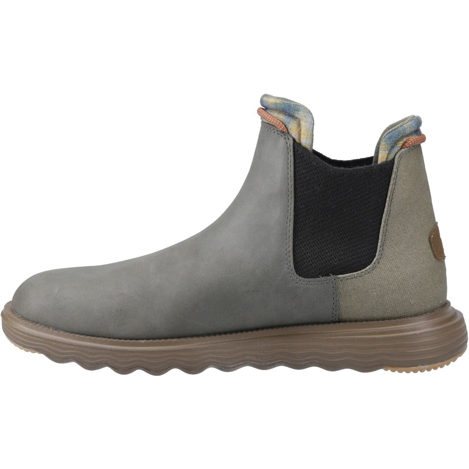 HEYDUDE Branson Classic Bottes Pour Hommes Olive Foncé/Espresso