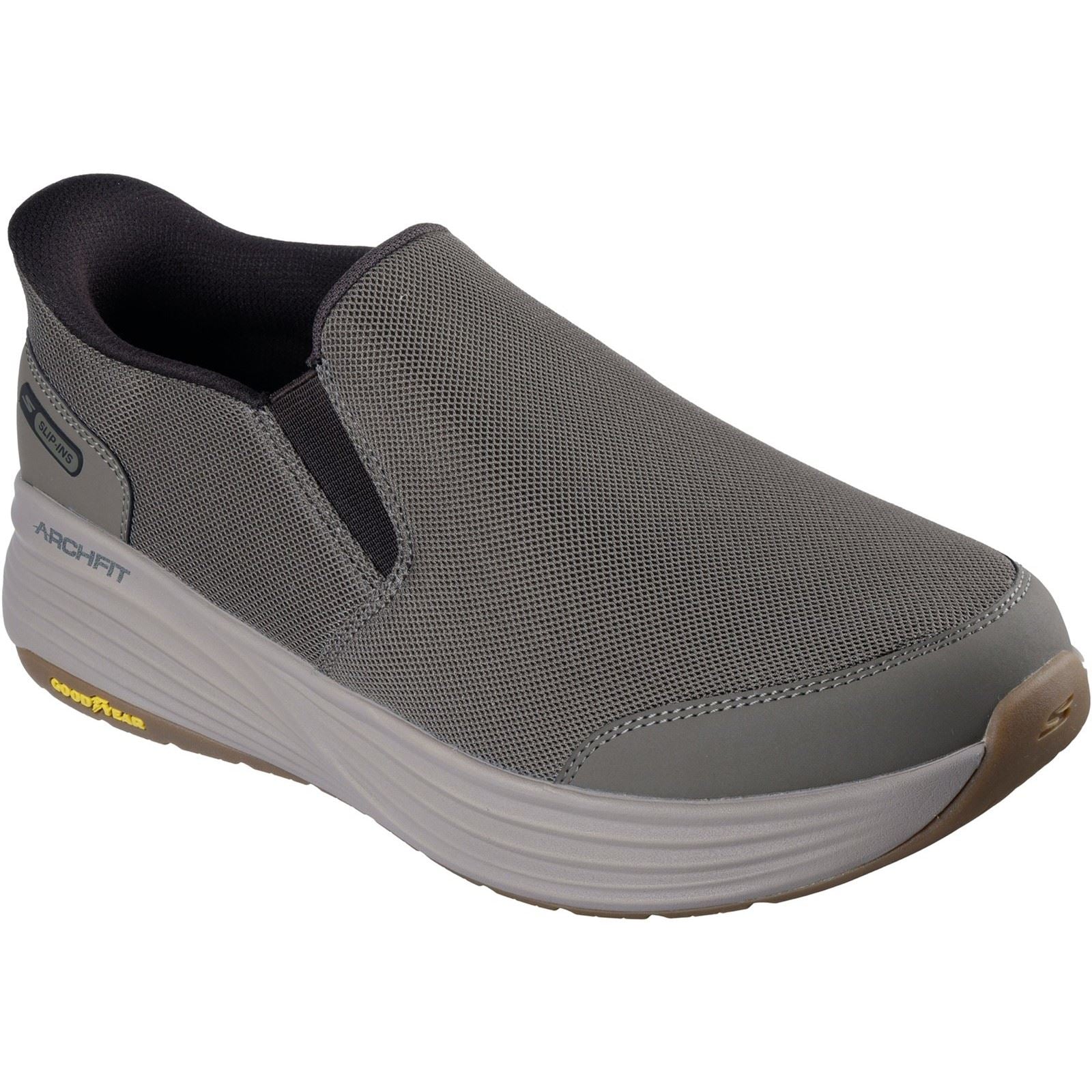Skechers Go Walk Stability 2.0 Chaussures De Sport Pour Hommes En Tpu De Couleur Taupe Foncé