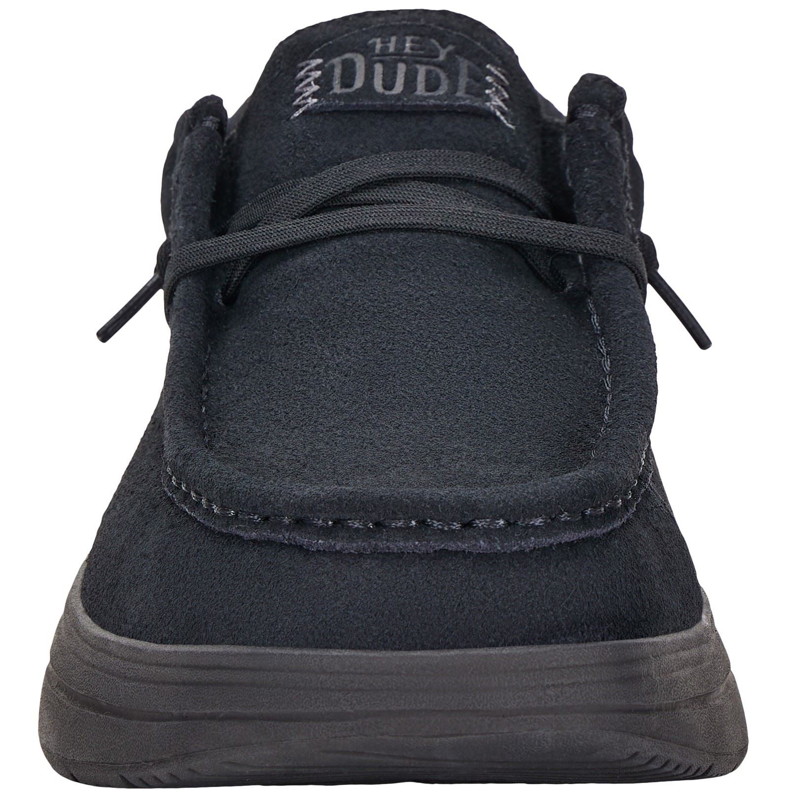 HEYDUDE Wally X Chaussures Bateau Noires Pour Hommes En Suede