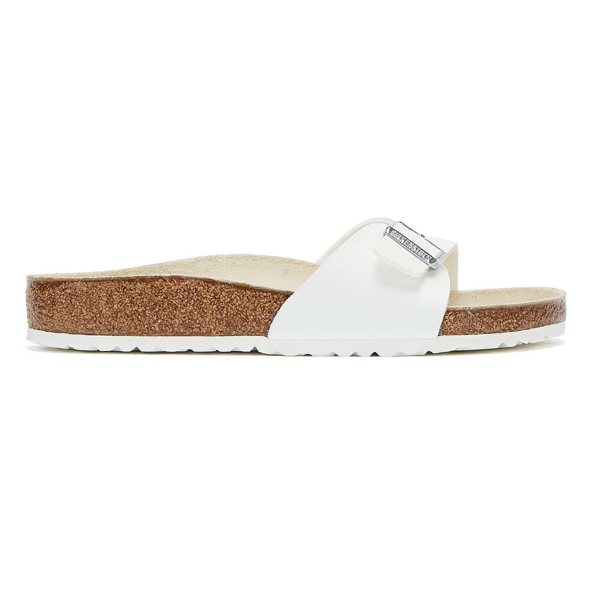 Birkenstock Madrid Birko Flor Femmes Blanc Sandales