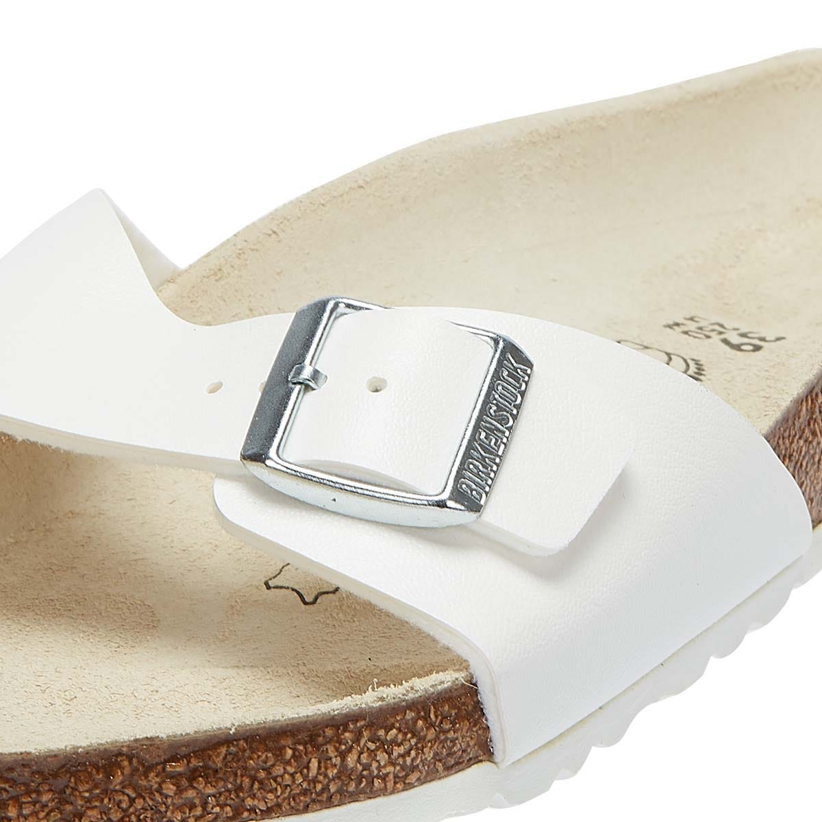 Birkenstock Madrid Birko Flor Femmes Blanc Sandales