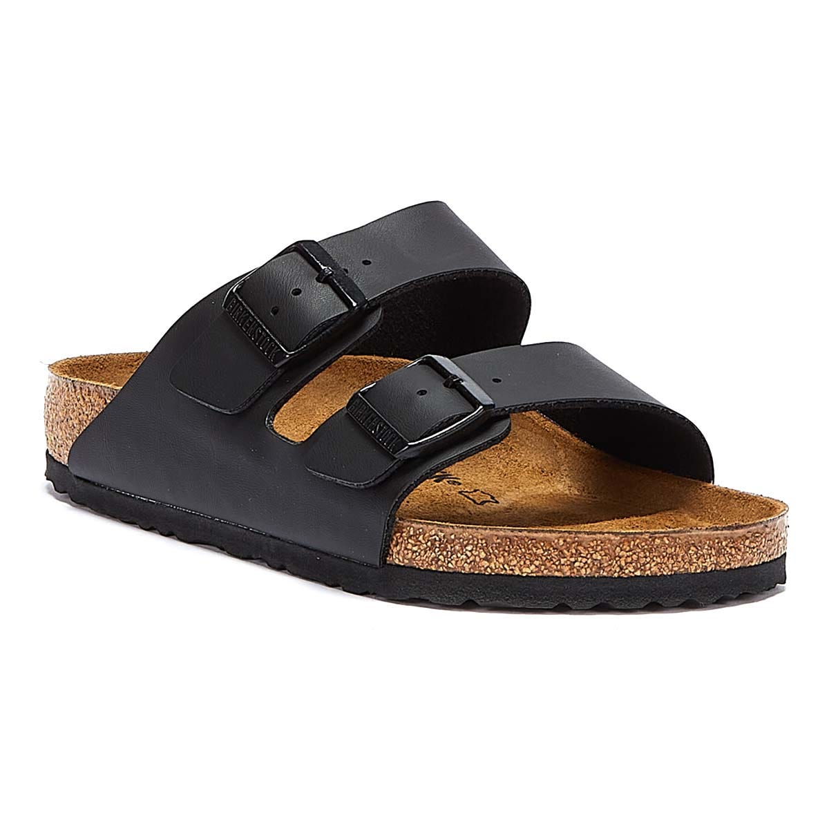 Birkenstock Arizona Birko-Flor Hommes Sandales noires étroites