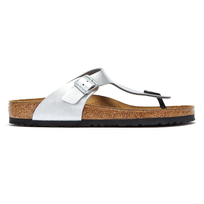 Birkenstock Gizeh Birko Flor Womens Silver Sandals