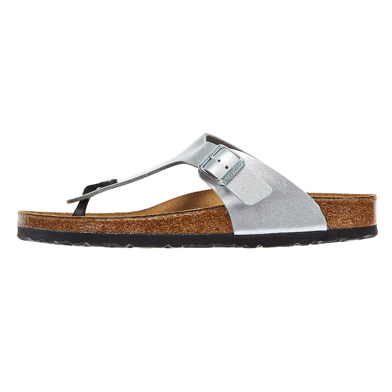 Birkenstock Gizeh Birko Flor Womens Silver Sandals