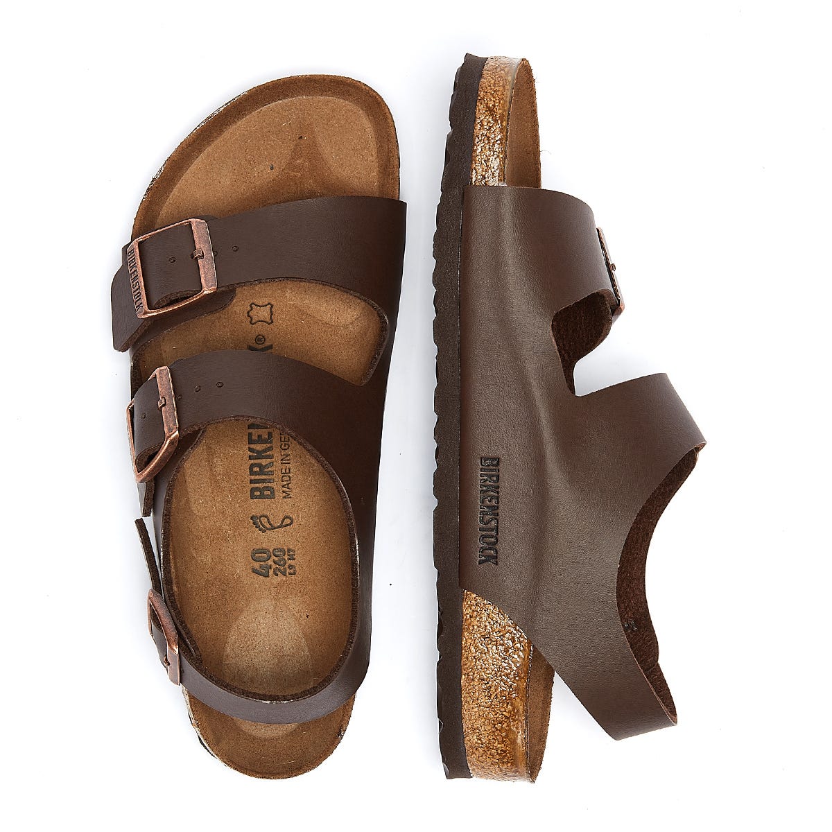 Birkenstock Milano Birko Flor Dark Brown Sandales