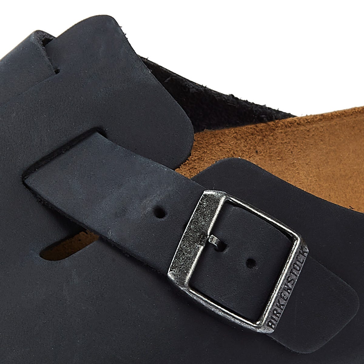 Birkenstock Boston Oiled Nubuck Black Slippers