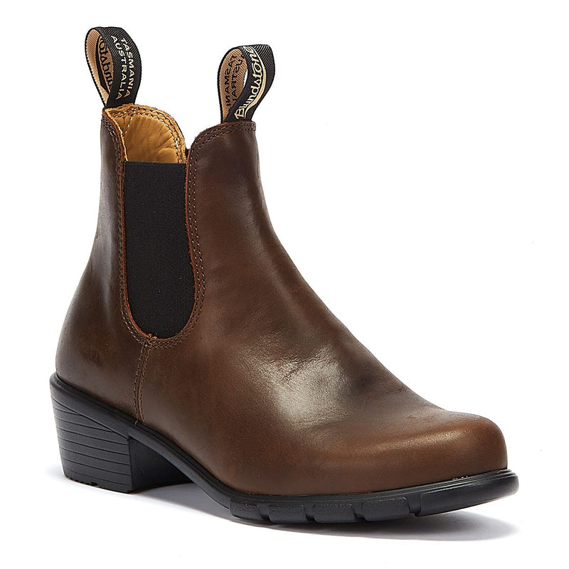 Blundstone Chelsea Heel Womens Brown Boots