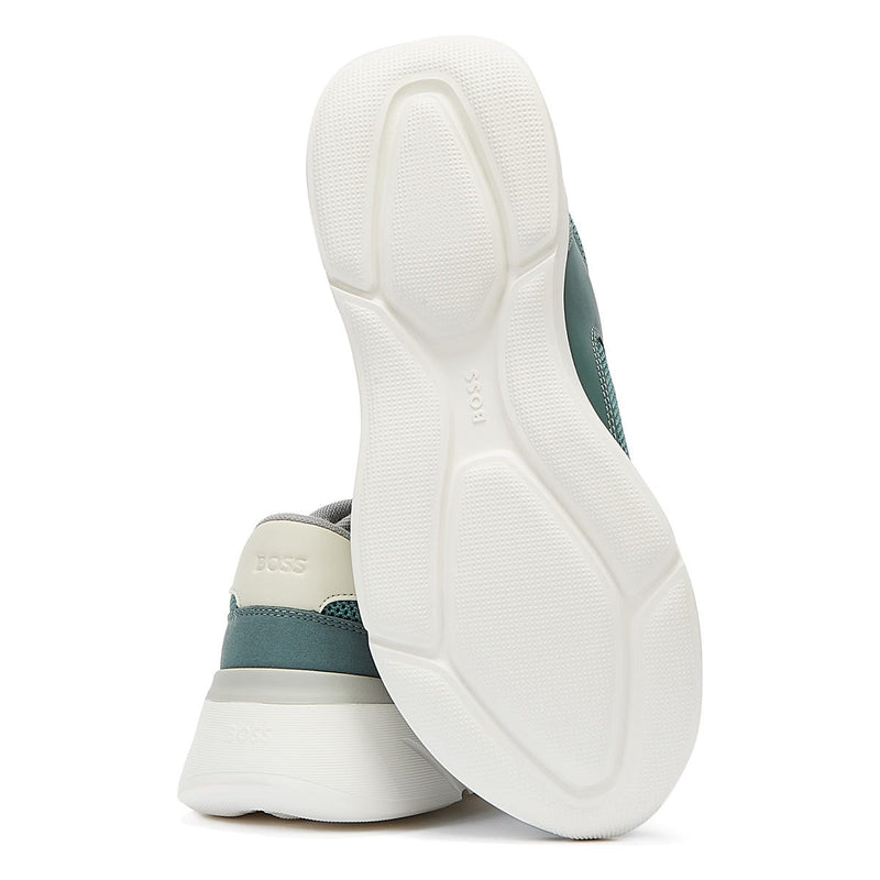 BOSS Dean Runn Mens Open Green Trainers