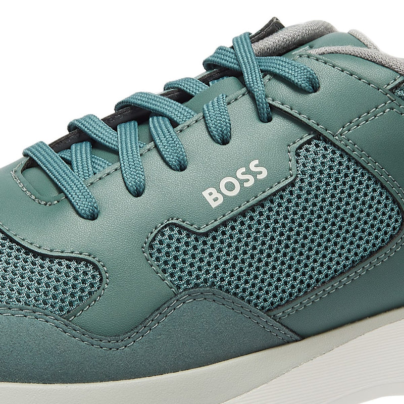 BOSS Dean Runn Mens Open Green Trainers