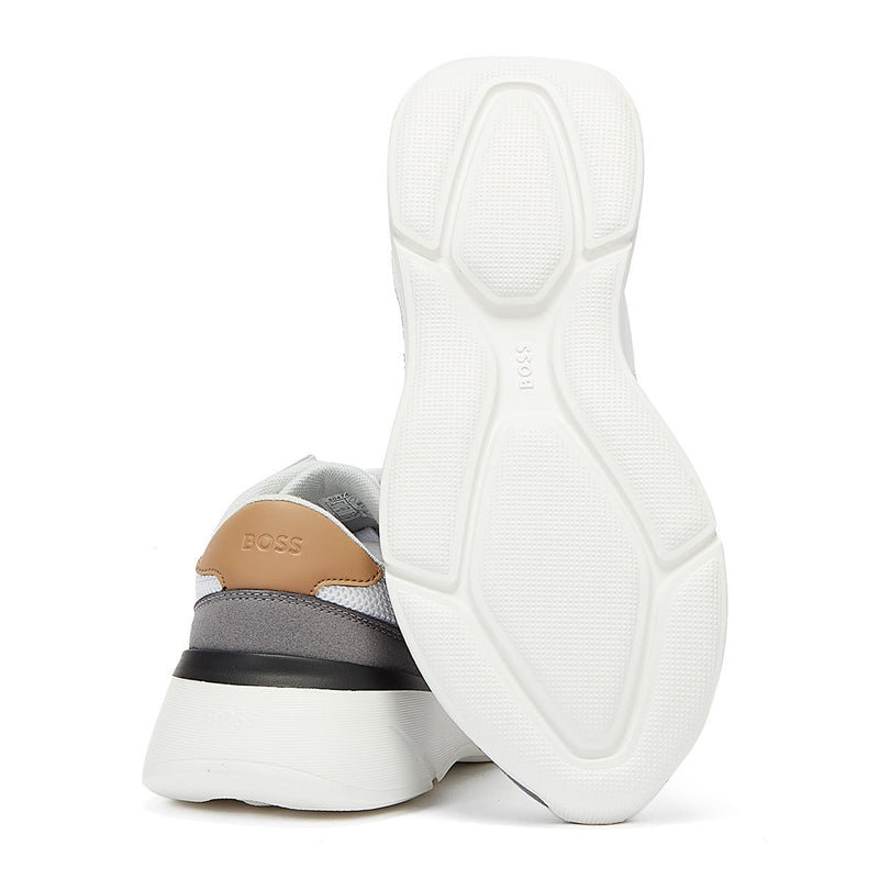 BOSS Dean Runn Memx Mens Open White Trainers