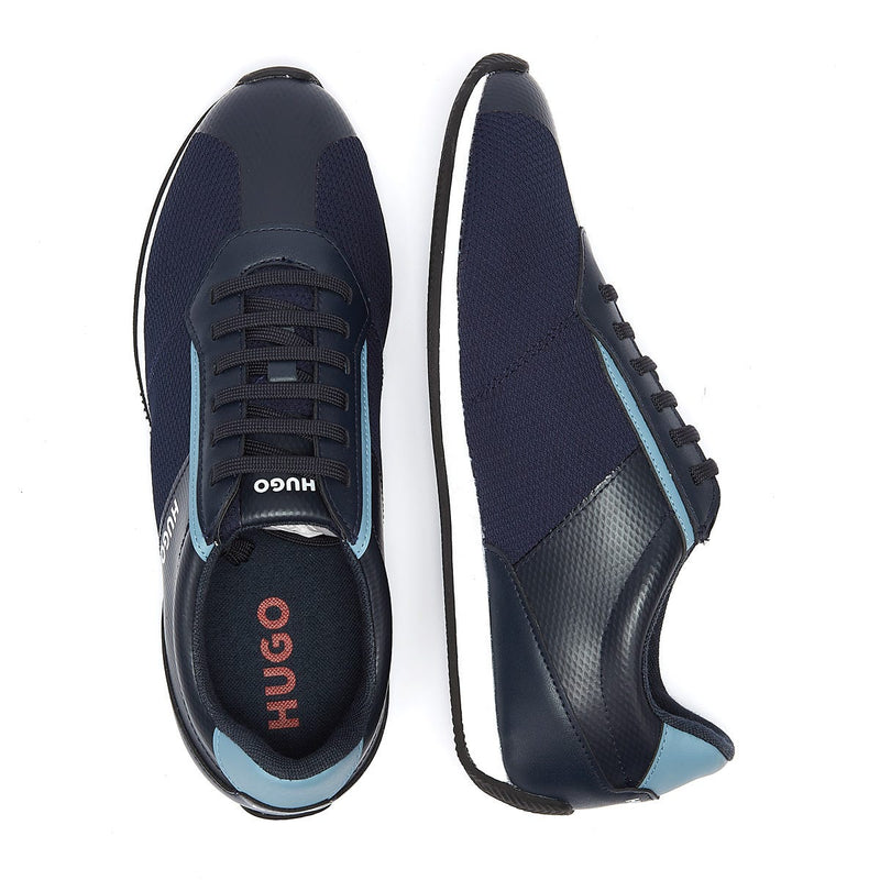 HUGO Cyden Low Mix Mens Dark Blue Trainers