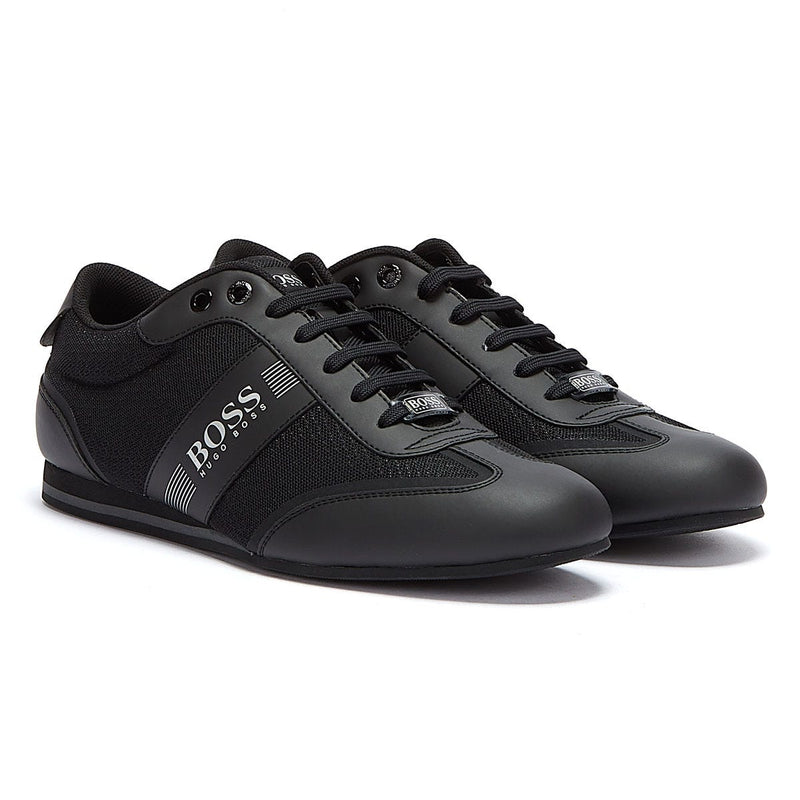 BOSS Lighter Mix Low Mens Black Trainers