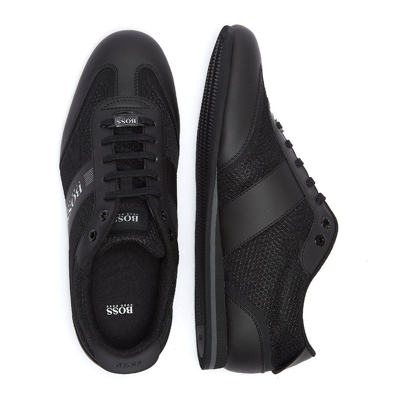 BOSS Lighter Mix Low Mens Black Trainers