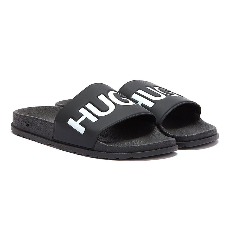 HUGO Match Mens Black Slides