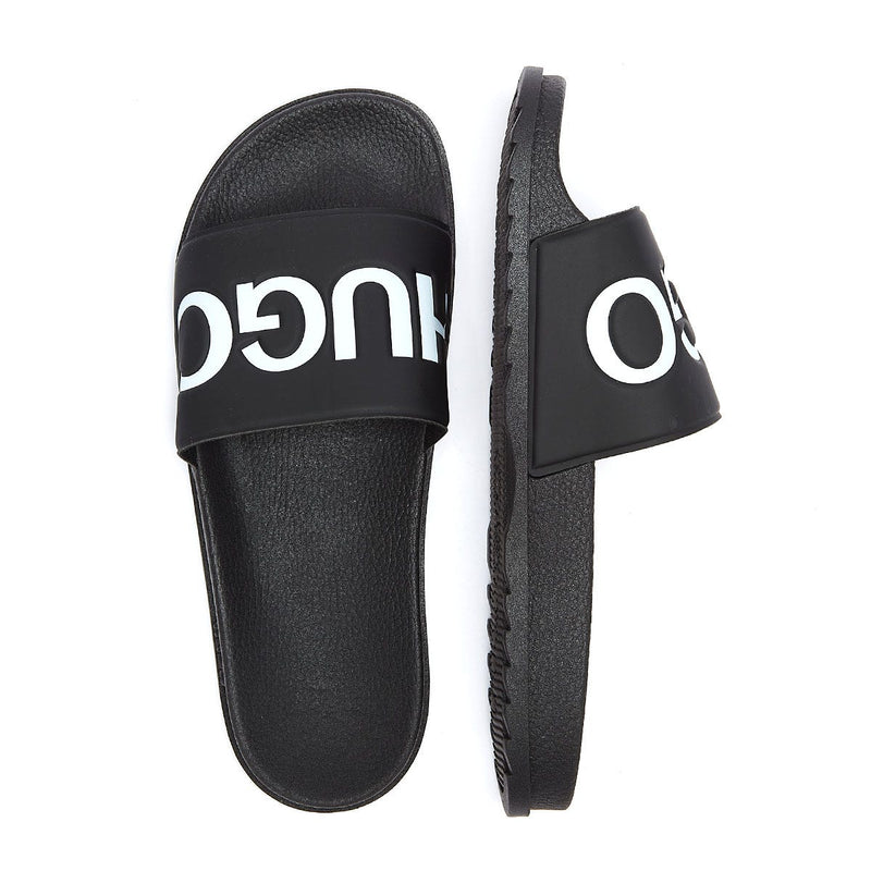 HUGO Match Mens Black Slides