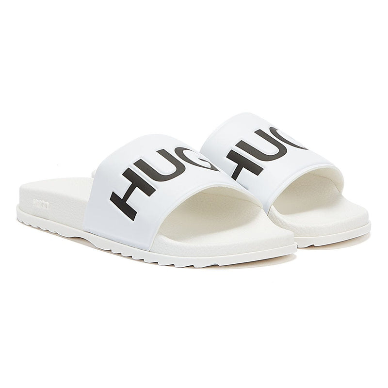 HUGO Match Mens White Slides