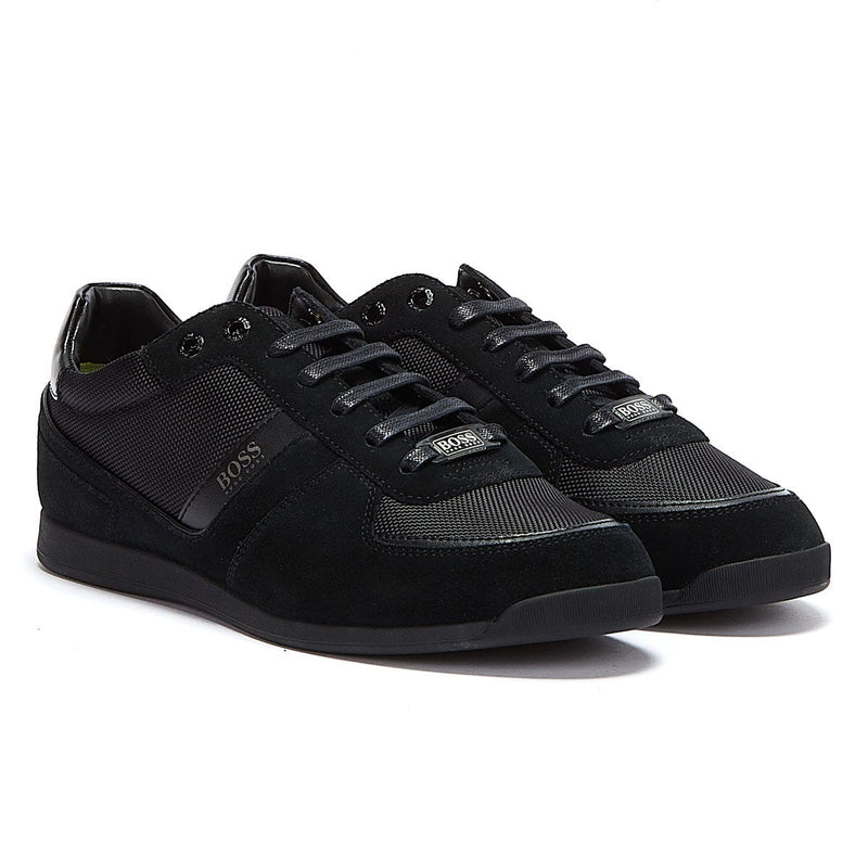 BOSS Glaze Mix Low Mens Black Trainers