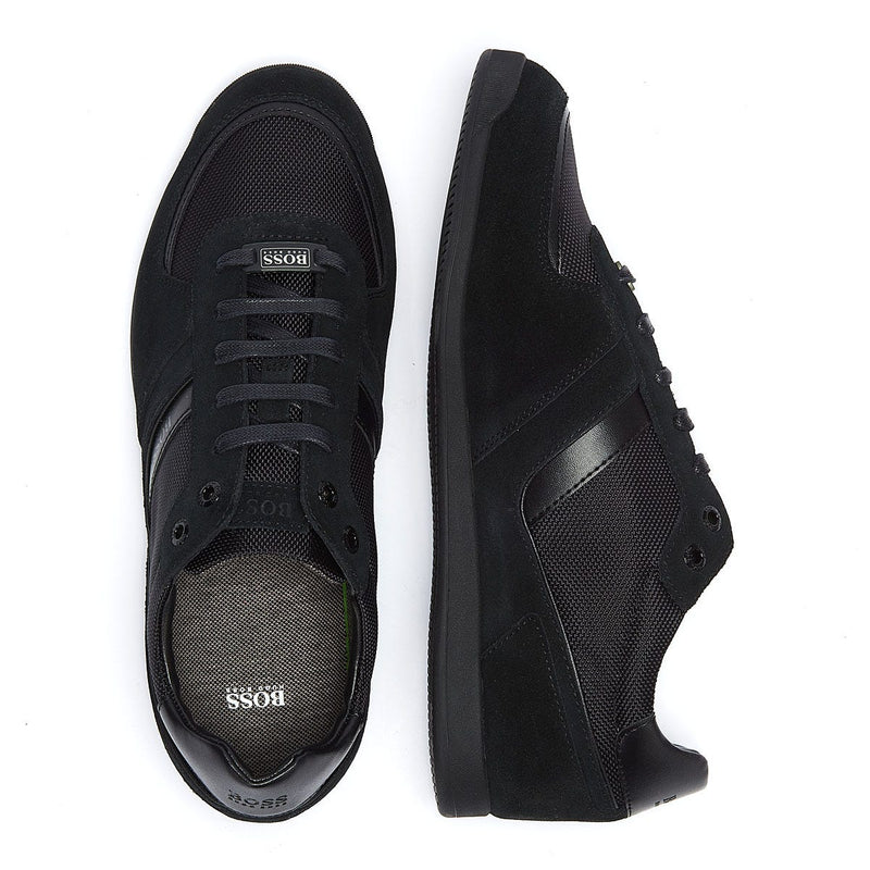 BOSS Glaze Mix Low Mens Black Trainers